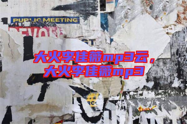 大火李佳薇mp3云，大火李佳薇mp3