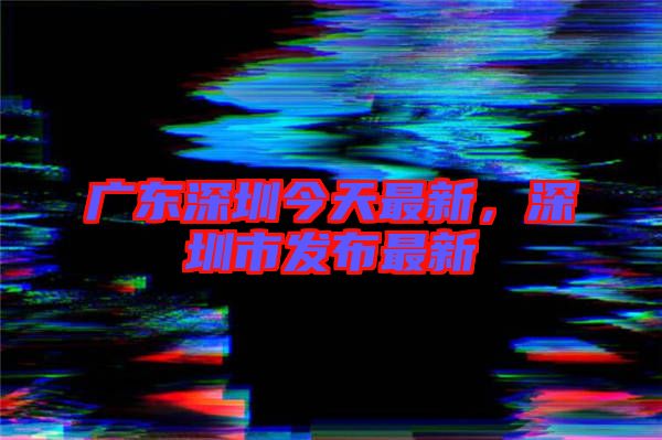 廣東深圳今天最新，深圳市發(fā)布最新
