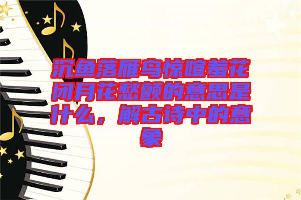 沉魚落雁鳥驚喧羞花閉月花愁顫的意思是什么，解古詩中的意象