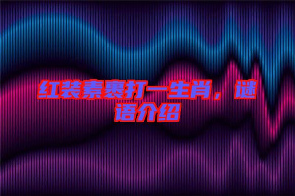 紅裝素裹打一生肖，謎語介紹