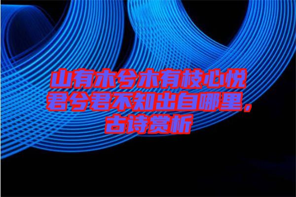 山有木兮木有枝心悅君兮君不知出自哪里，古詩賞析