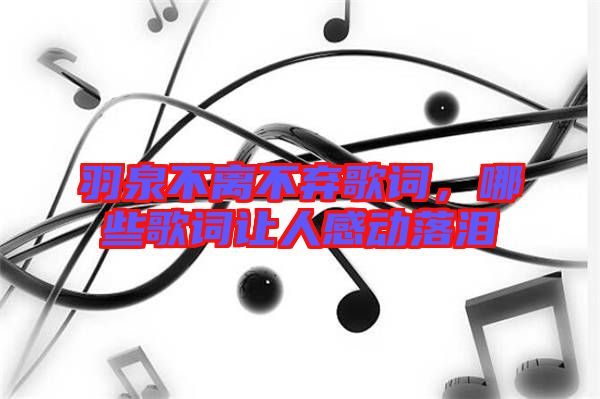 羽泉不離不棄歌詞，哪些歌詞讓人感動落淚