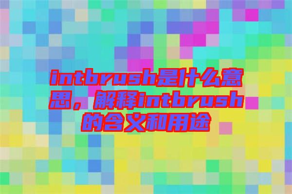 intbrush是什么意思，解釋intbrush的含義和用途