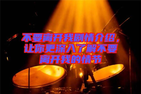 不要離開我劇情介紹，讓你更深入了解不要離開我的情節(jié)