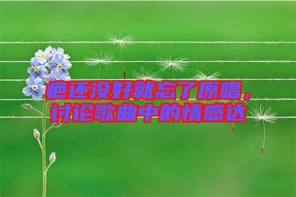 疤還沒好就忘了原唱，討論歌曲中的情感達(dá)