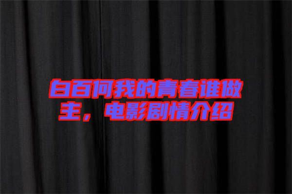 白百何我的青春誰做主，電影劇情介紹