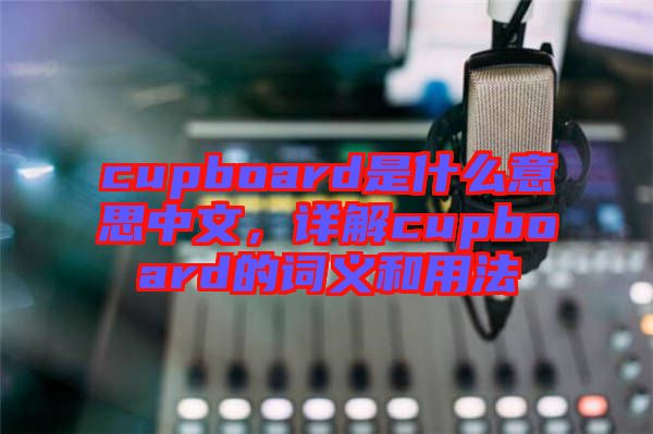 cupboard是什么意思中文，詳解cupboard的詞義和用法