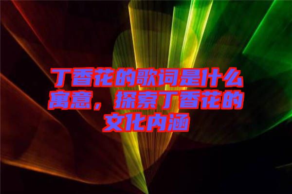 丁香花的歌詞是什么寓意，探索丁香花的文化內(nèi)涵
