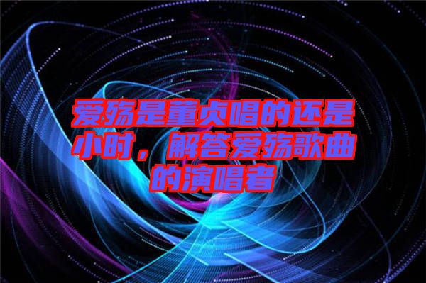 愛殤是董貞唱的還是小時，解答愛殤歌曲的演唱者