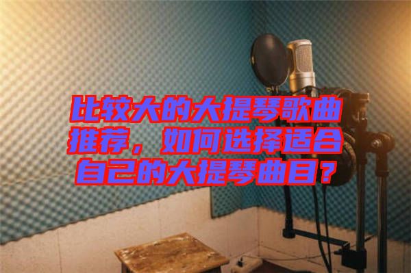 比較大的大提琴歌曲推薦，如何選擇適合自己的大提琴曲目？