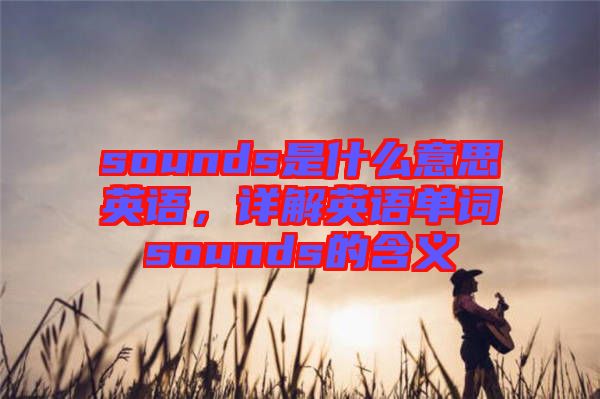 sounds是什么意思英語，詳解英語單詞sounds的含義
