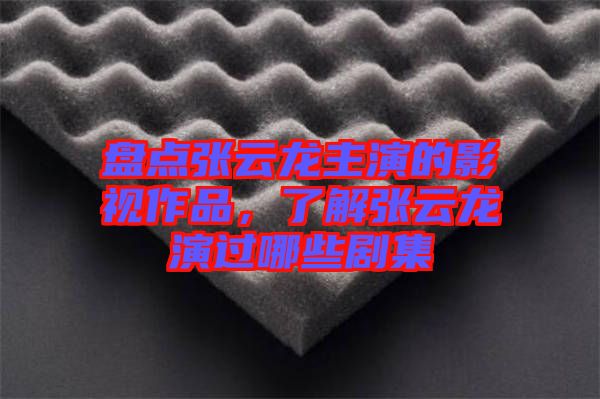 盤點(diǎn)張?jiān)讫堉餮莸挠耙曌髌罚私鈴堅(jiān)讫堁葸^(guò)哪些劇集