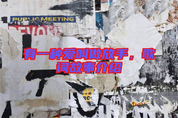 有一種愛(ài)叫做放手，歌詞故事介紹