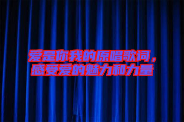 愛是你我的原唱歌詞，感受愛的魅力和力量