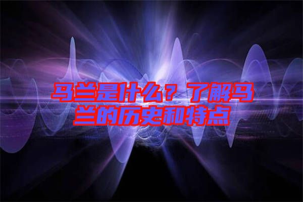 馬蘭是什么？了解馬蘭的歷史和特點