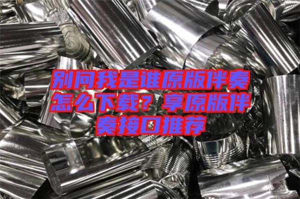 別問我是誰原版伴奏怎么下載？享原版伴奏接口推薦