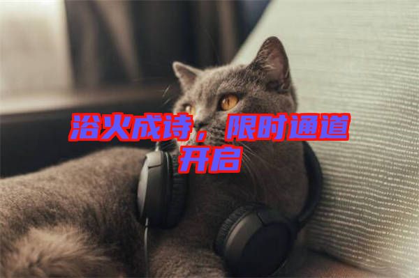 浴火成詩，限時通道開啟