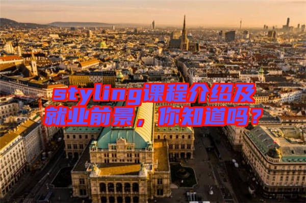 styling課程介紹及就業(yè)前景，你知道嗎？