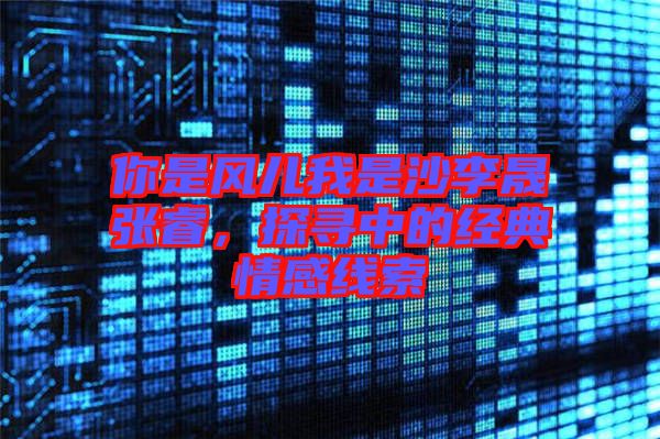 你是風(fēng)兒我是沙李晟張睿，探尋中的經(jīng)典情感線(xiàn)索