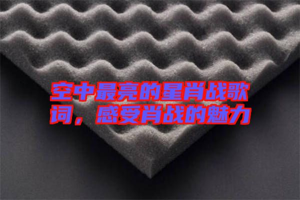 空中最亮的星肖戰(zhàn)歌詞，感受肖戰(zhàn)的魅力