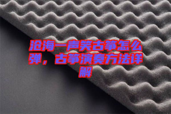 滄海一聲笑古箏怎么彈，古箏演奏方法詳解
