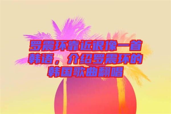 羅震環(huán)靠近很像一首韓語，介紹羅震環(huán)的韓國歌曲翻唱