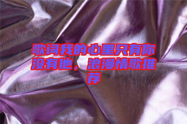 歌詞我的心里只有你沒(méi)有他，浪漫情歌推薦