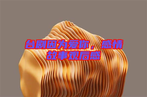 臺劇因?yàn)閻勰?，感情故事觀后感