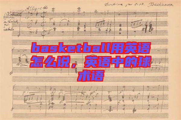 basketball用英語怎么說，英語中的球術(shù)語