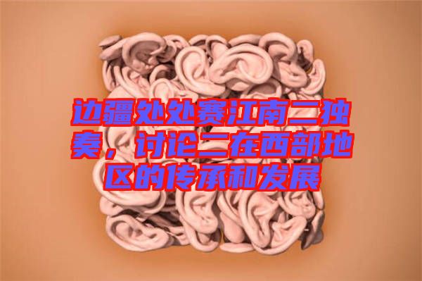 邊疆處處賽江南二獨(dú)奏，討論二在西部地區(qū)的傳承和發(fā)展
