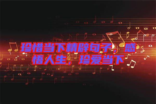 珍惜當(dāng)下精辟句子，感悟人生，珍愛(ài)當(dāng)下