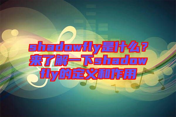 shadowfly是什么？來了解一下shadowfly的定義和作用