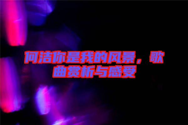 何潔你是我的風(fēng)景，歌曲賞析與感受