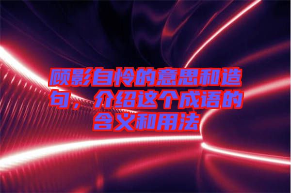 顧影自憐的意思和造句，介紹這個(gè)成語(yǔ)的含義和用法