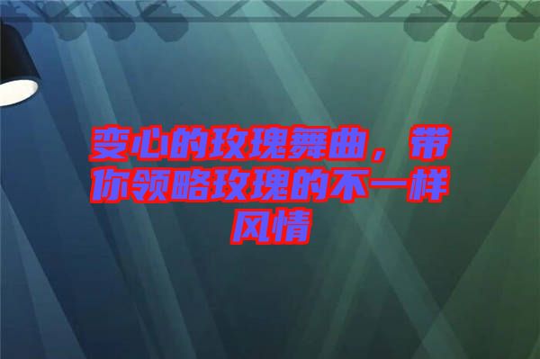 變心的玫瑰舞曲，帶你領(lǐng)略玫瑰的不一樣風(fēng)情