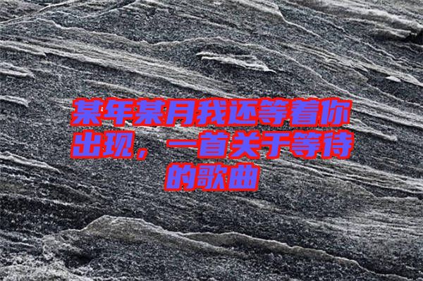 某年某月我還等著你出現(xiàn)，一首關(guān)于等待的歌曲