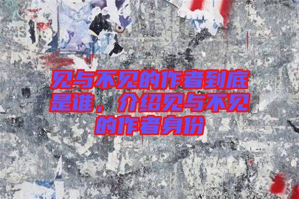 見與不見的作者到底是誰(shuí)，介紹見與不見的作者身份