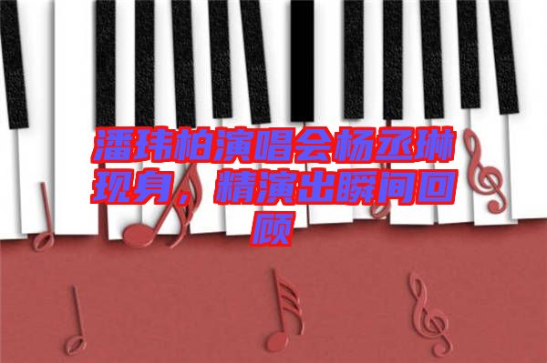 潘瑋柏演唱會楊丞琳現(xiàn)身，精演出瞬間回顧