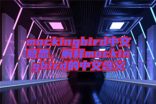 mockingbird中文意思，解釋mockingbird的中文含義