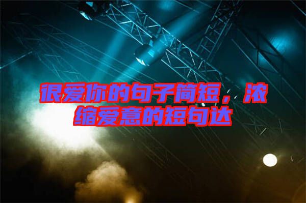 很愛你的句子簡短，濃縮愛意的短句達