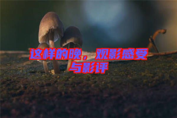 這樣的晚，觀影感受與影評(píng)