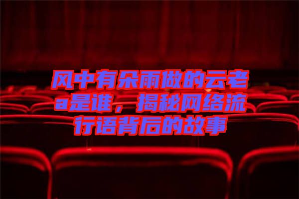 風(fēng)中有朵雨做的云老a是誰，揭秘網(wǎng)絡(luò)流行語背后的故事