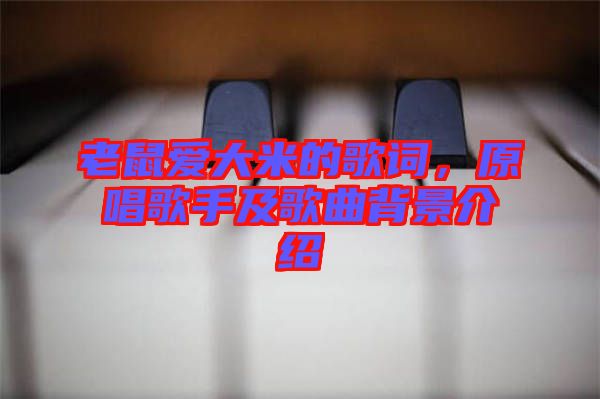 老鼠愛大米的歌詞，原唱歌手及歌曲背景介紹