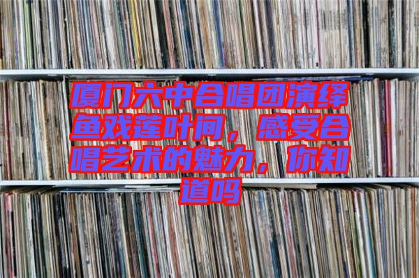廈門(mén)六中合唱團(tuán)演繹魚(yú)戲蓮葉間，感受合唱藝術(shù)的魅力，你知道嗎