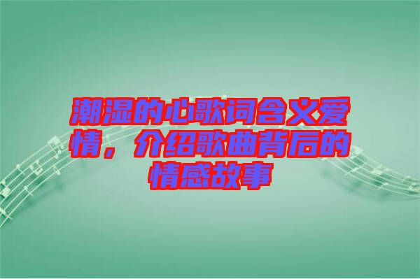 潮濕的心歌詞含義愛(ài)情，介紹歌曲背后的情感故事