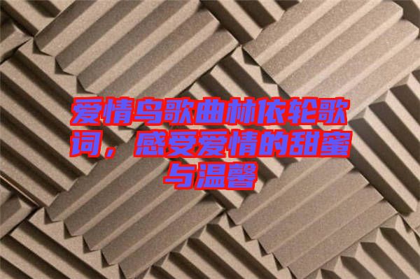 愛情鳥歌曲林依輪歌詞，感受愛情的甜蜜與溫馨