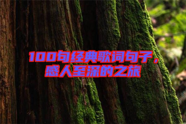 100句經(jīng)典歌詞句子，感人至深的之旅