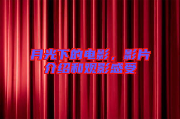 月光下的電影，影片介紹和觀影感受