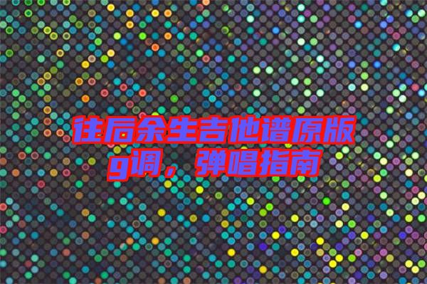 往后余生吉他譜原版g調(diào)，彈唱指南