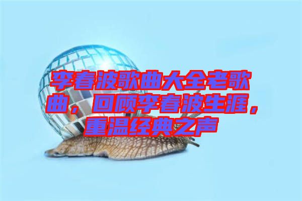 李春波歌曲大全老歌曲，回顧李春波生涯，重溫經(jīng)典之聲